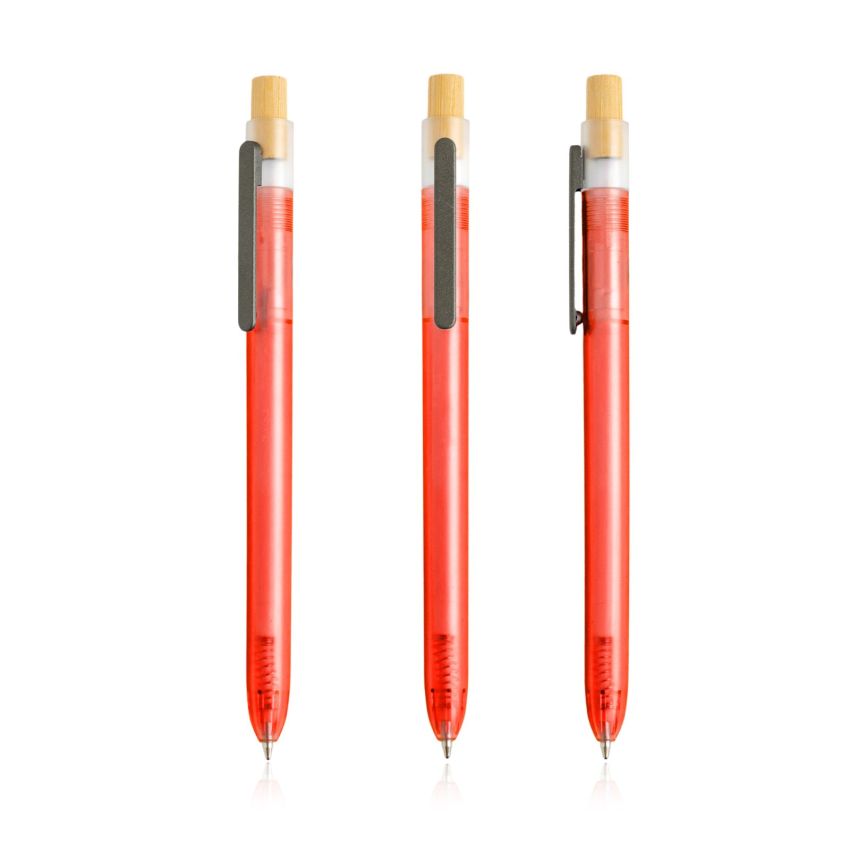 OPC Translucide Stylo-bille en PC des océans translucide, détail en bambou