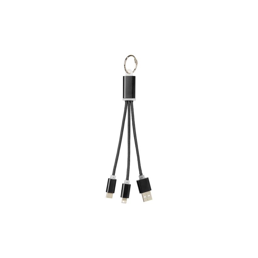 Câble de chargement 3-en-1 avec porte-clés 