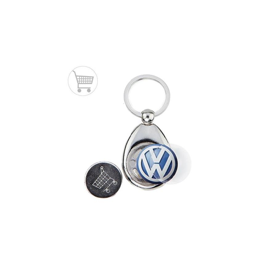 MH-25 Porte-clés de voiture MH-25 Voiture avec jeton de 1,00 € pour chariot, métal