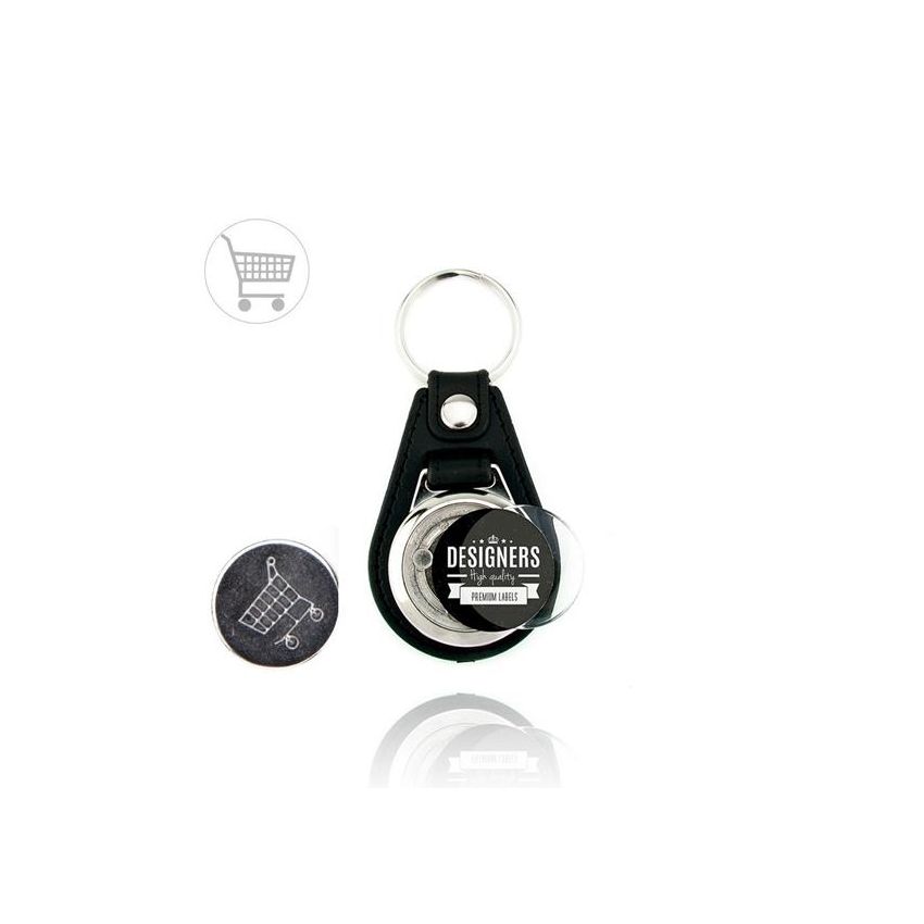 MD-25 Porte-clés Voiture MD-25 Voiture avec jeton de 1,00 € pour chariot, métal