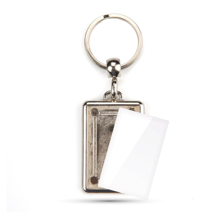 ML-40D Porte-clés ML-40D rectangulaire à 2 faces, métal