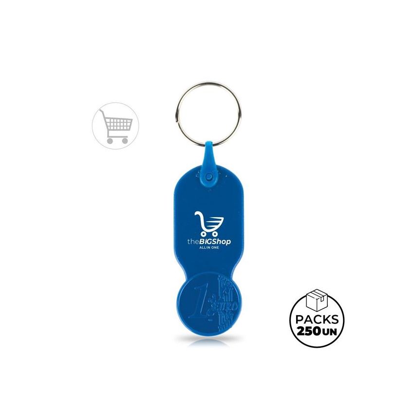 Key01 Porte-clés avec jeton de 1,00 € pour chariot, plastique PS