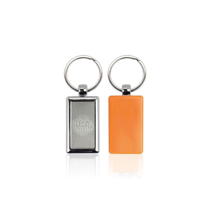 Reckey Porte-clés rectangulaire en plastique et métal