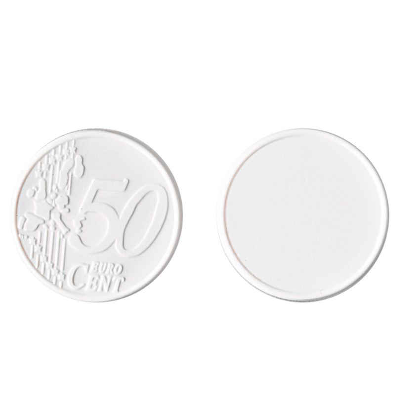 Jeton 50 Fiche € 0,50 pour chariot, plastique PS