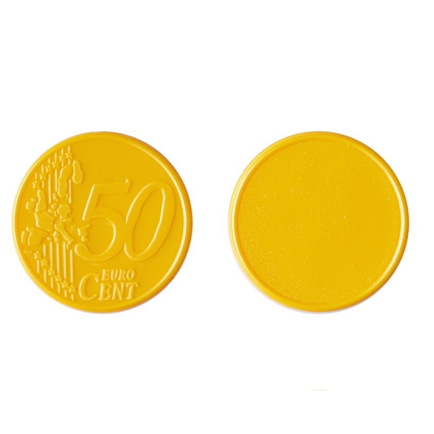 Jeton 50 Fiche € 0,50 pour chariot, plastique PS