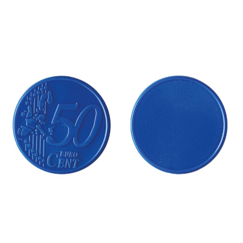 Jeton 50 Fiche € 0,50 pour chariot, plastique PS