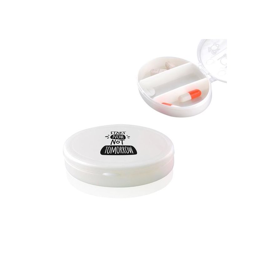 Medbox Boîte à comprimés ovale, 3 compartiments