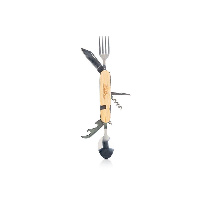 Cutleroo Ensemble de couverts en bambou, pliables