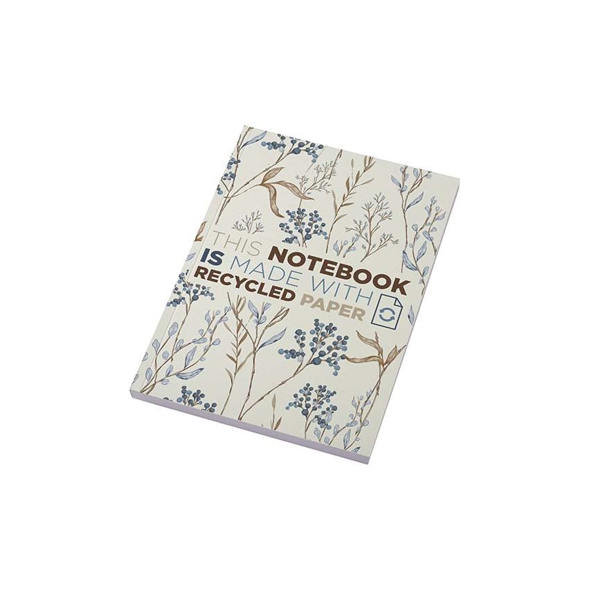 Bloc-notes A5 à couverture souple recyclée - 100 feuilles 