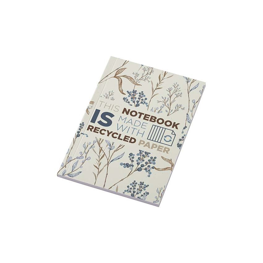 Bloc-notes A6 à couverture souple recyclée - 50 feuilles 