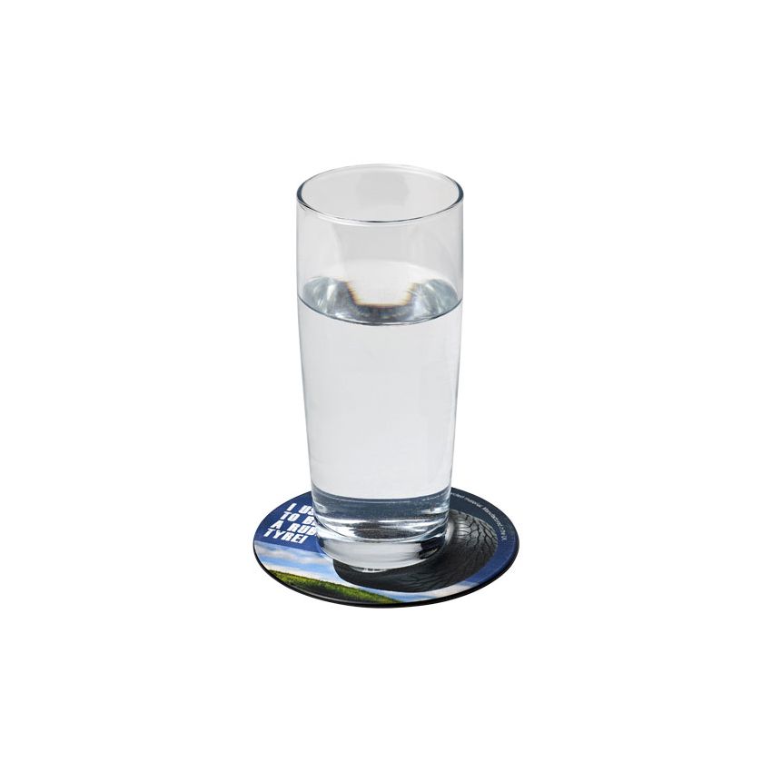 Sous-verre rond en matériau de pneus Brite-Mat®