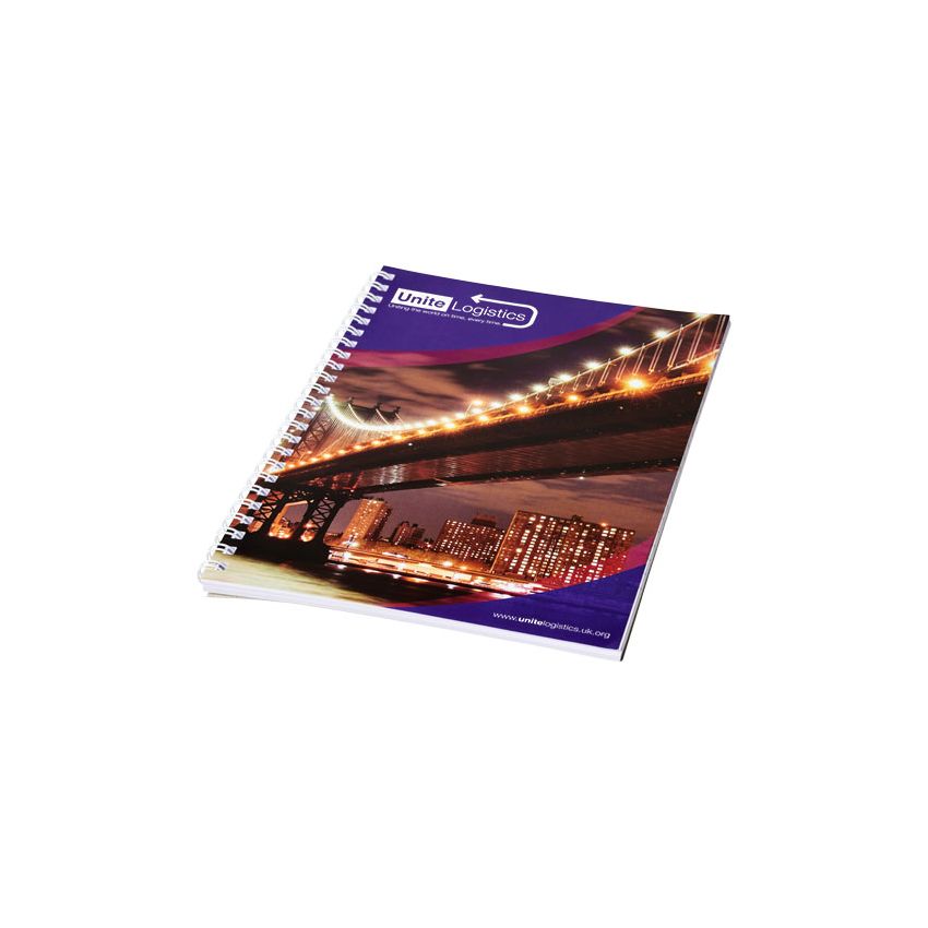 Bloc-notes A5 avec spirale et couverture arrière imprimée 