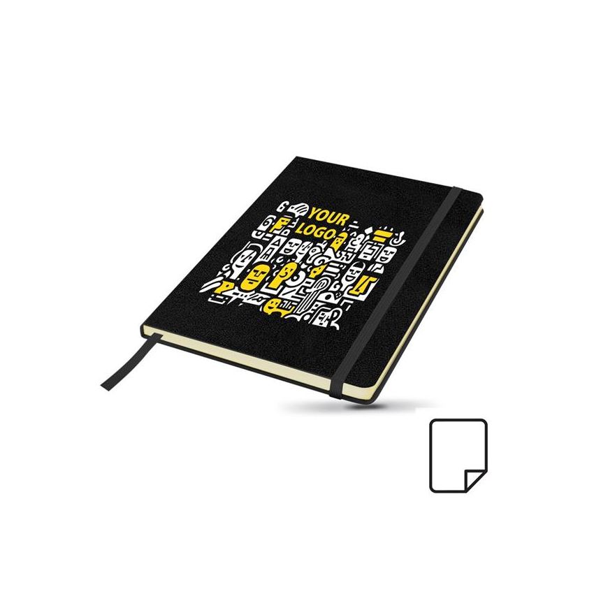 Kiny A5 Bloc-notes A5, avec couverture en carton et pochette
