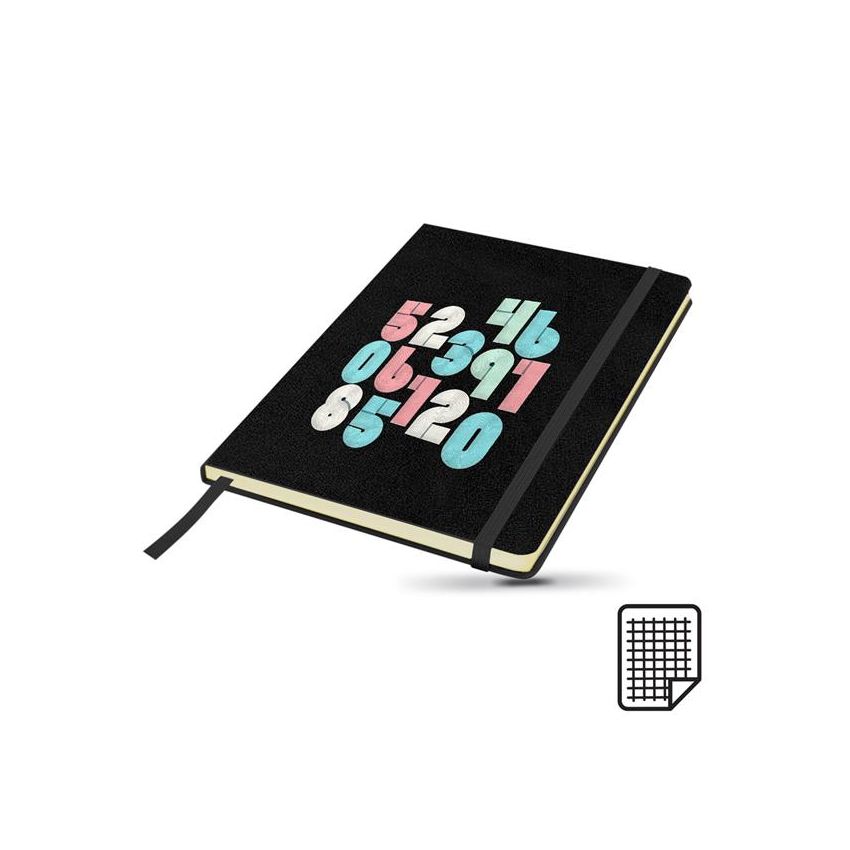 Kinygrid Bloc-notes A5, avec couverture en carton et pochette