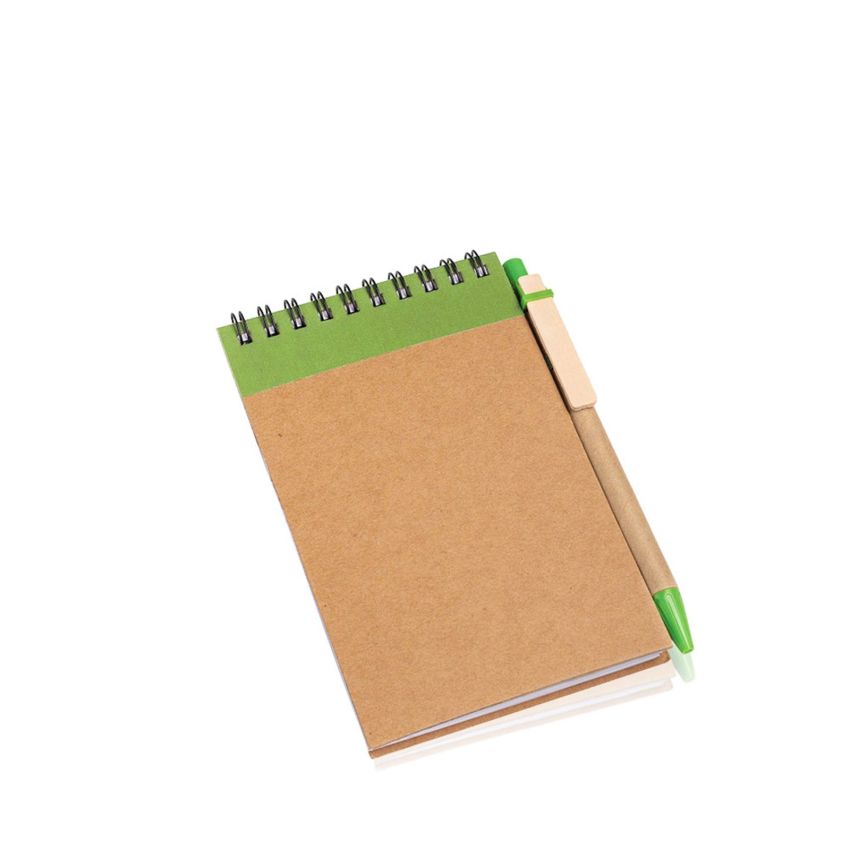 Recynote A6 Bloc-notes A6 en carton, avec stylo à bille