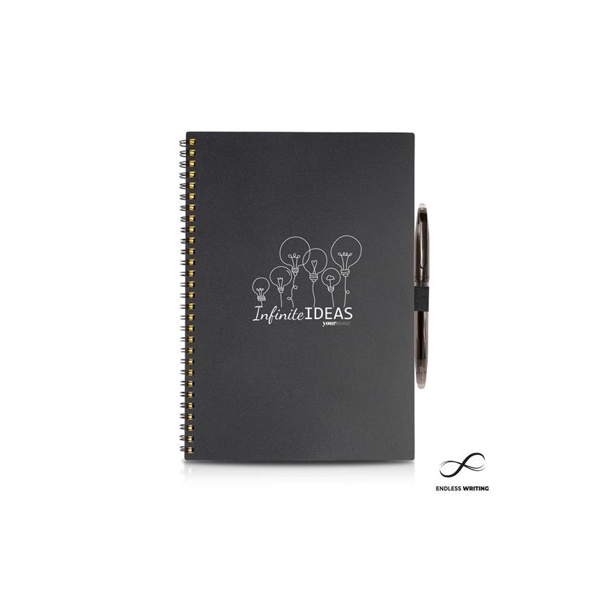 Infiwords Bloc infini A5 avec stylo à bille et chiffon de nettoyage