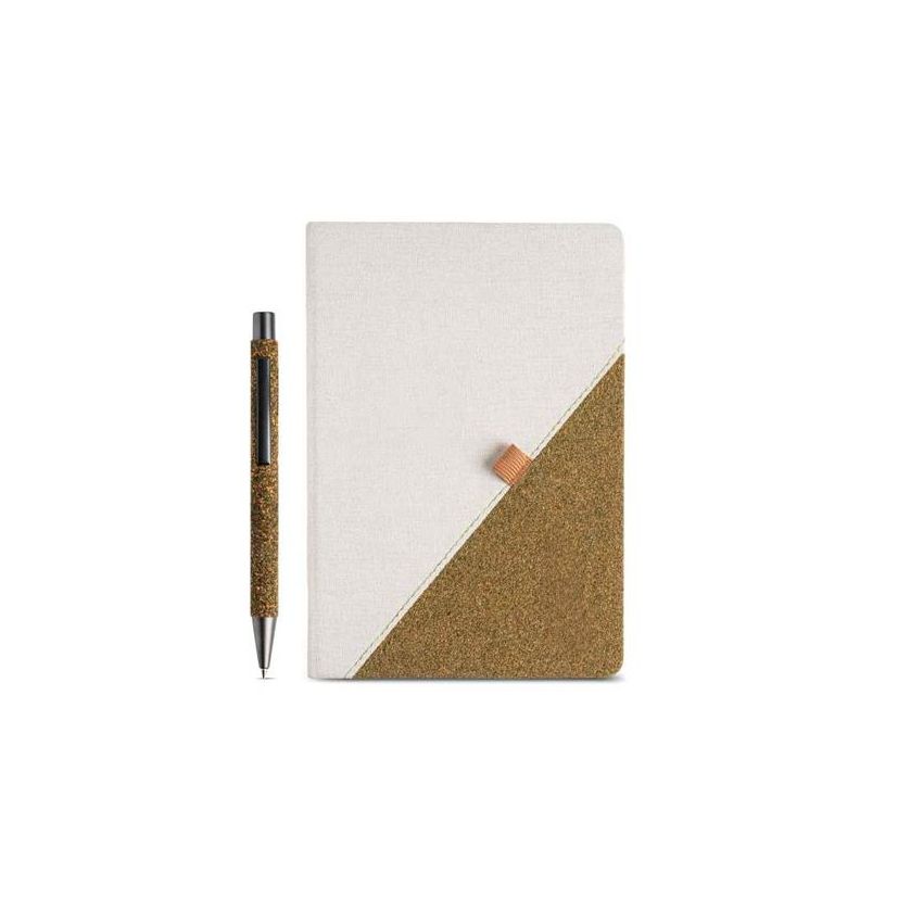 Set Vercotthé Ensemble Bloc A5 et stylo à bille avec résidus de thé