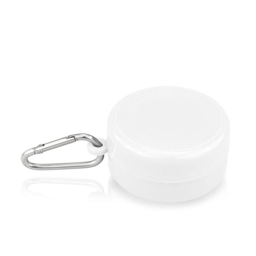 Gobelet pliable 200 ml, avec mousqueton et compartiment pour comprimés