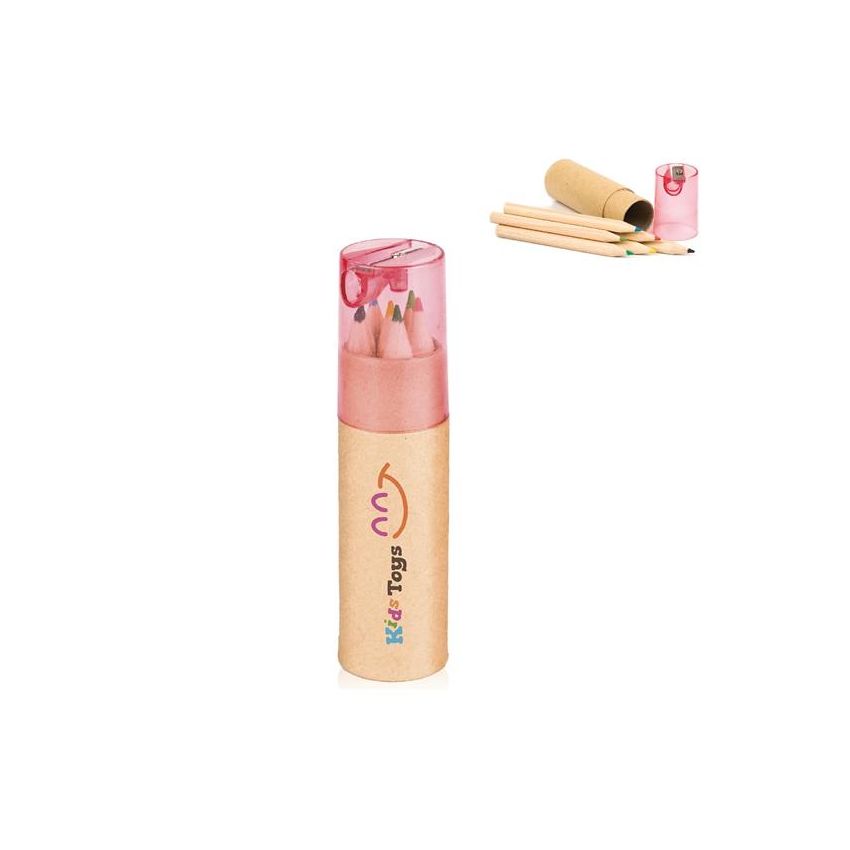 Lory Ensemble de 6 crayons de couleur avec taille-crayon