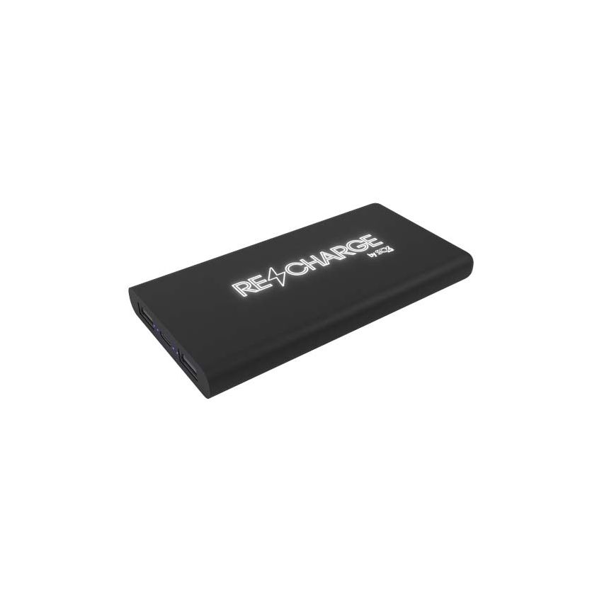 Batterie externe sans fil lumineuse de 10 000 mAh en caoutchouc 