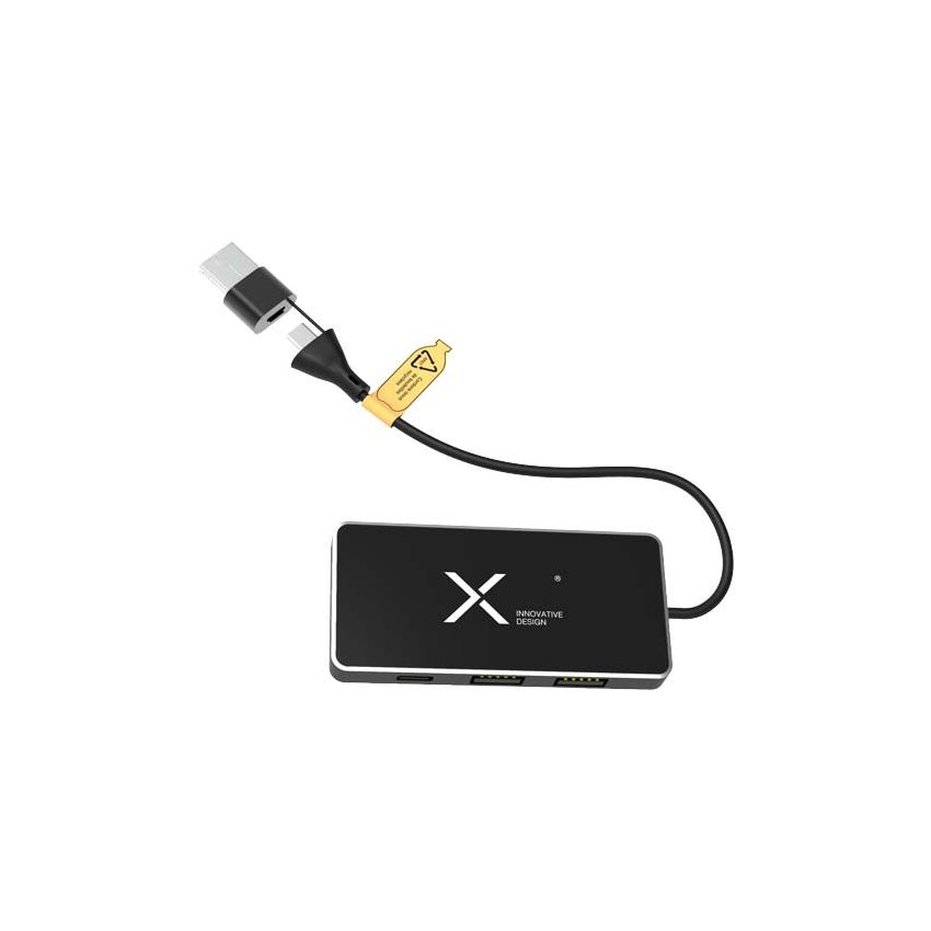 Hub USB 8 en 1 avec double entrée et 6 ports 