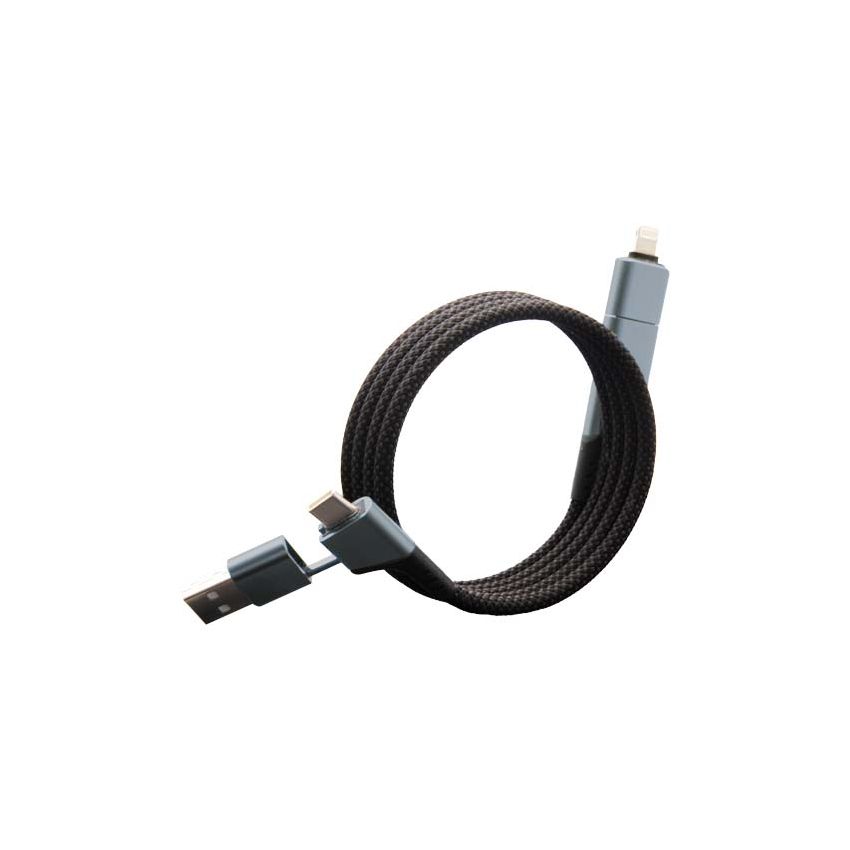 Câble de chargement magnétique ultra-rapide RPET 100 W 4 en 1