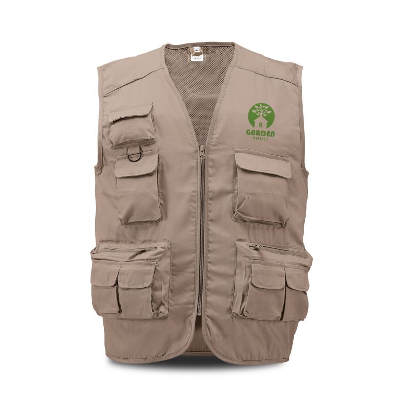 Safish Gilet multi-poches en polycoton, 190g/m2