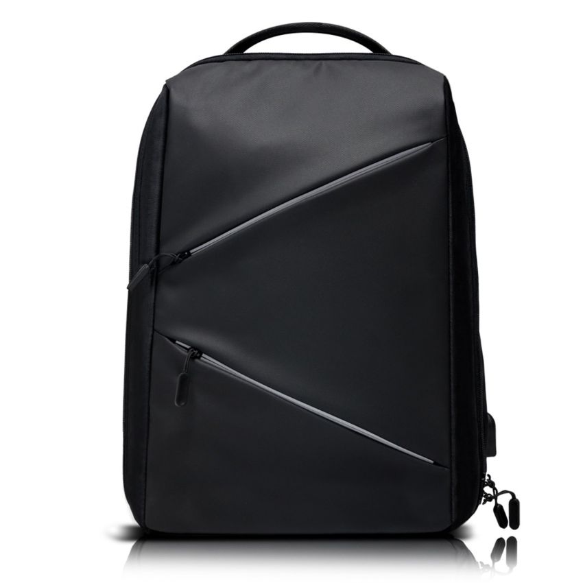 Backtive Sac à dos en bâche pour ordinateur portable avec fermetures réfléchissantes