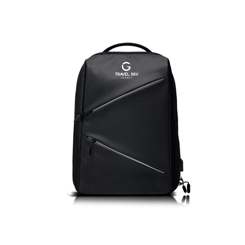 Backtive Sac à dos en bâche pour ordinateur portable avec fermetures réfléchissantes