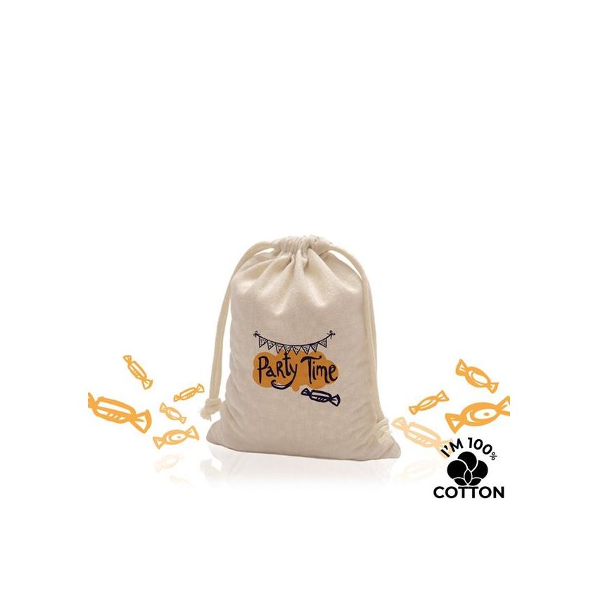 Cotoncord Petit Petit sac 100% coton, avec cordons