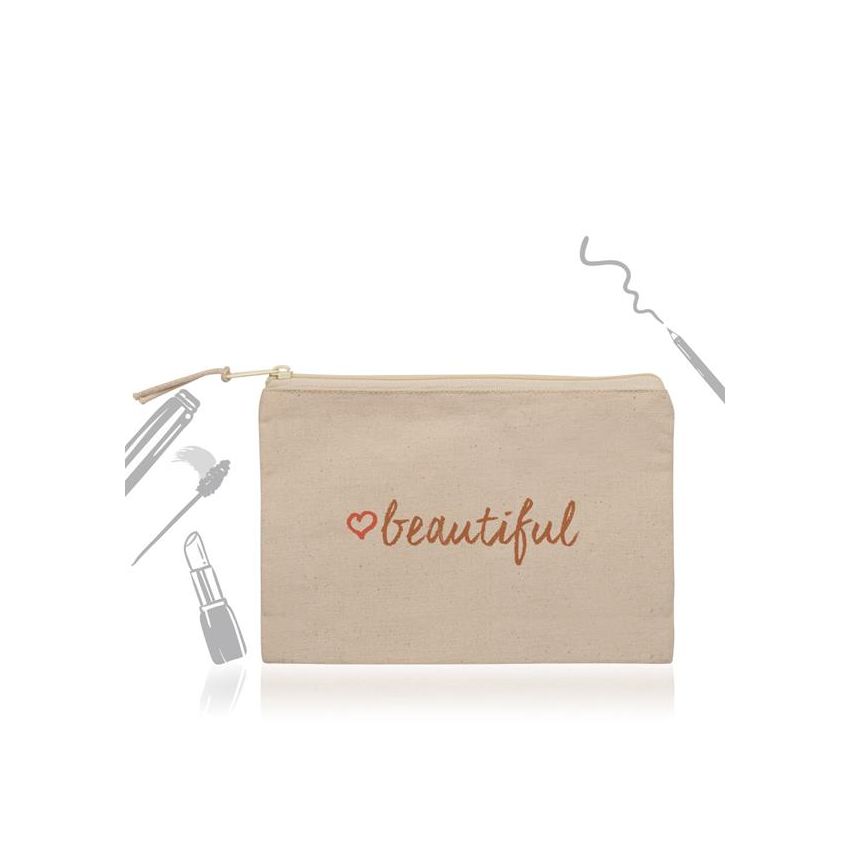Cotpouch Pochette en toile 100% coton, avec fermeture