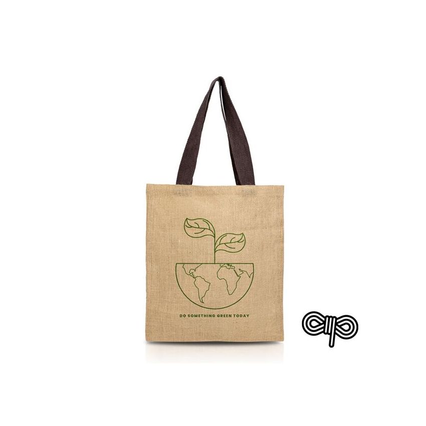 Strapcote Sac en jute, avec anses en coton