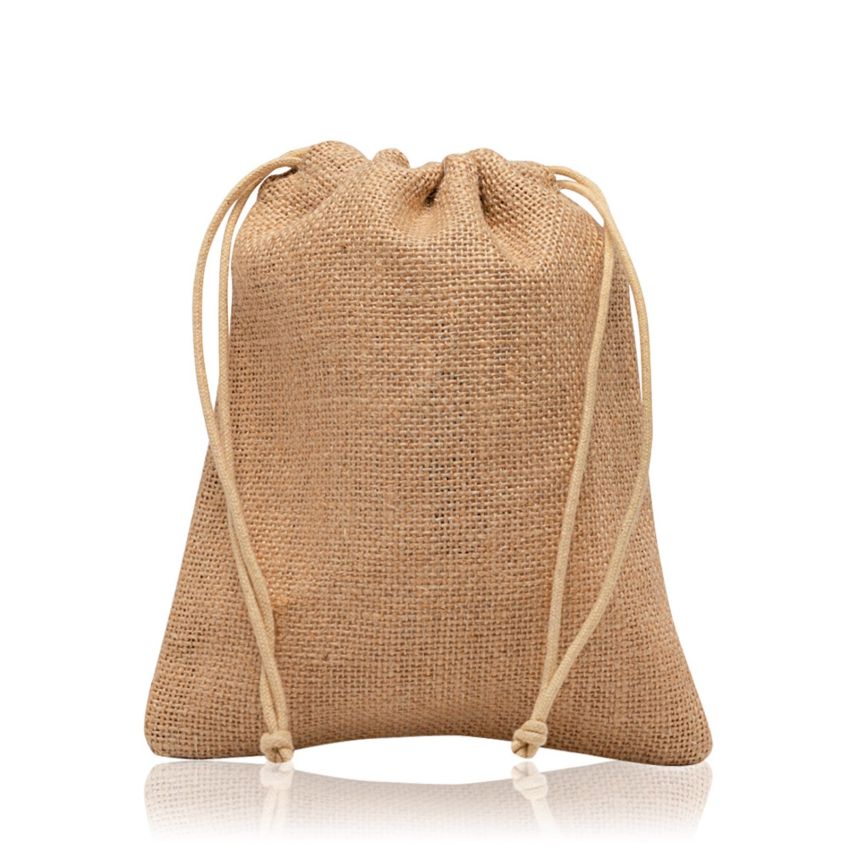 Saco moyen en jute de Nashik, avec cordons