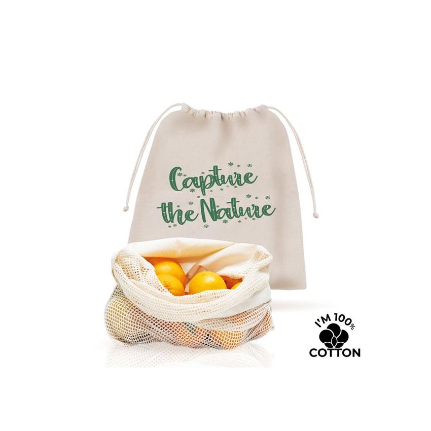 NetString Sac en filet avec liens, 100% coton