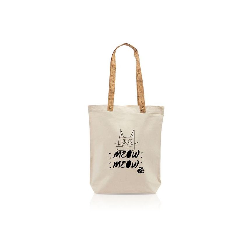 Natcork Sac en Coton avec poignées en liège