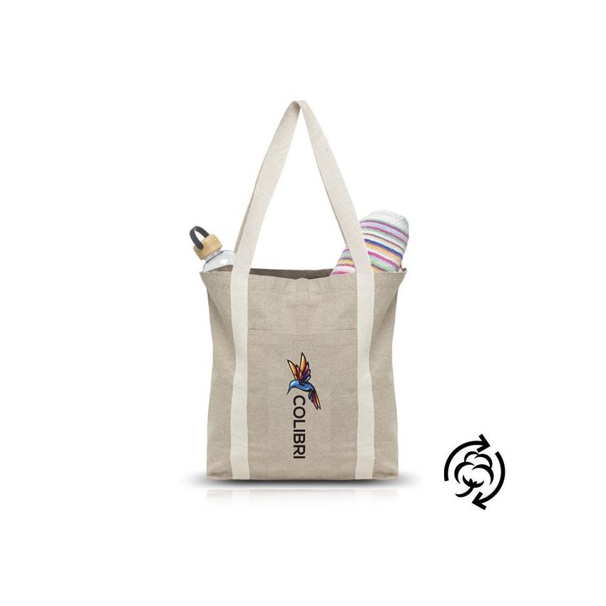 Dailybag Sac en coton recyclé avec poche extérieure