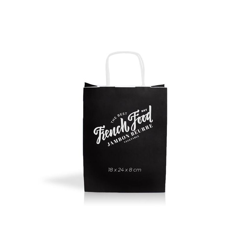 KraftColor01 Sac en papier kraft 90g/m2 18X24X8cm - couleurs