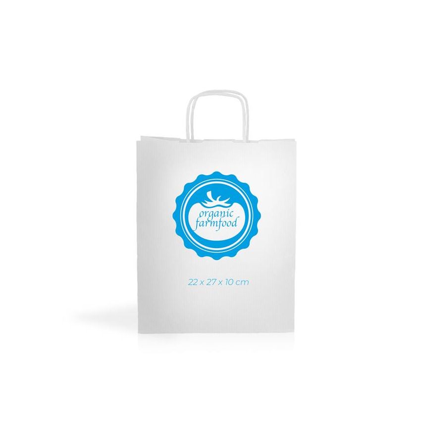 WKraft03 Sac papier kraft 90g/m2 22X27X10cm - blanc
