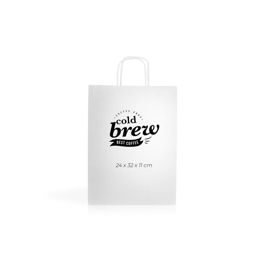WKraft04 Sac papier kraft 90g/m2 24X32X11cm - blanc