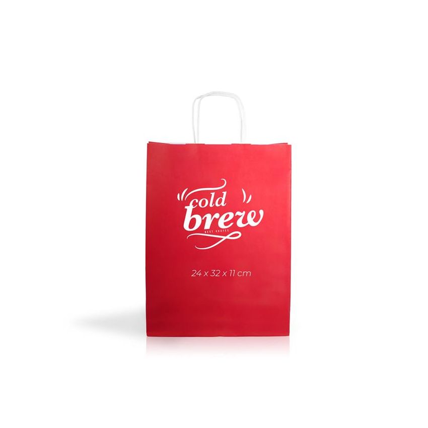 KraftColor02 Sac en papier kraft 90g/m2 24X32X11cm - couleurs