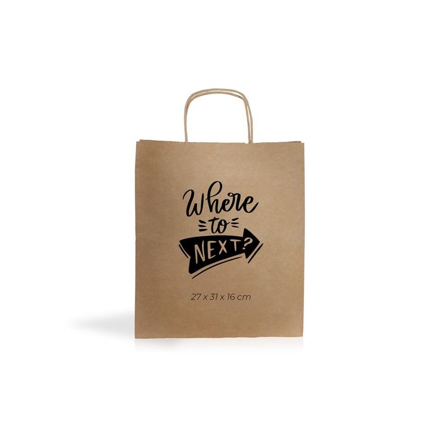 Kraft07 Sac en papier kraft 115g/m2 27X31X16cm
