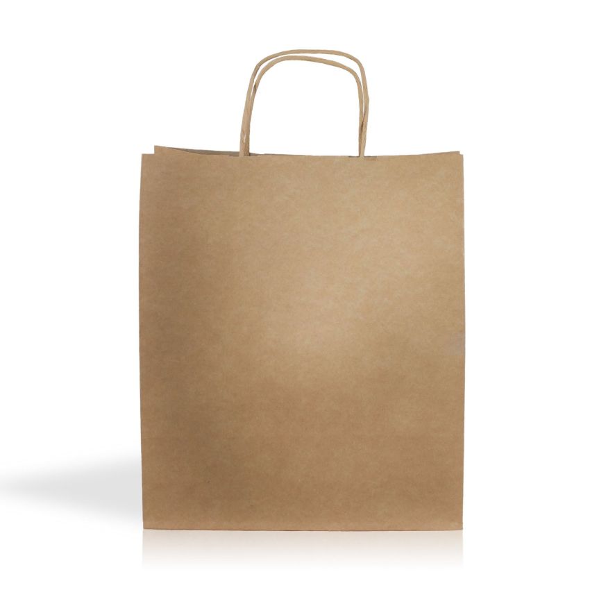 Kraft08 Sac en papier kraft 90g/m2 28X32X10cm