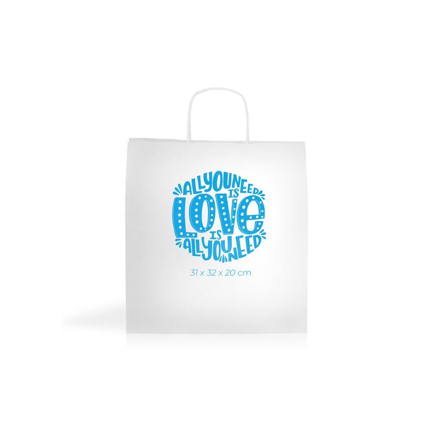 WKraft07 Sac papier kraft 100g/m2 31X32X20cm - blanc