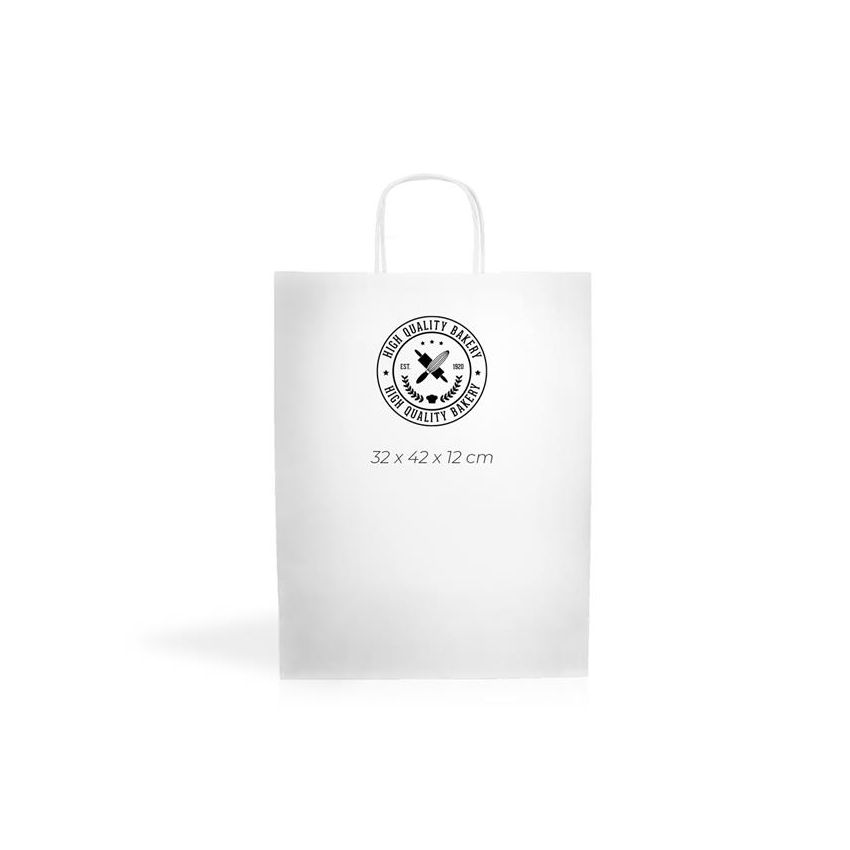 WKraft08 Sac en papier kraft 100g/m2 32X42X12cm - blanc