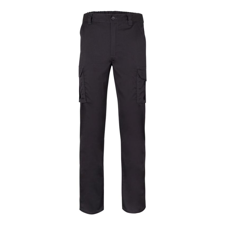 VL LUGH Pantalon stretch multi-poches (240g/m²) en coton (46%), EME (38%) et polyester (16%).