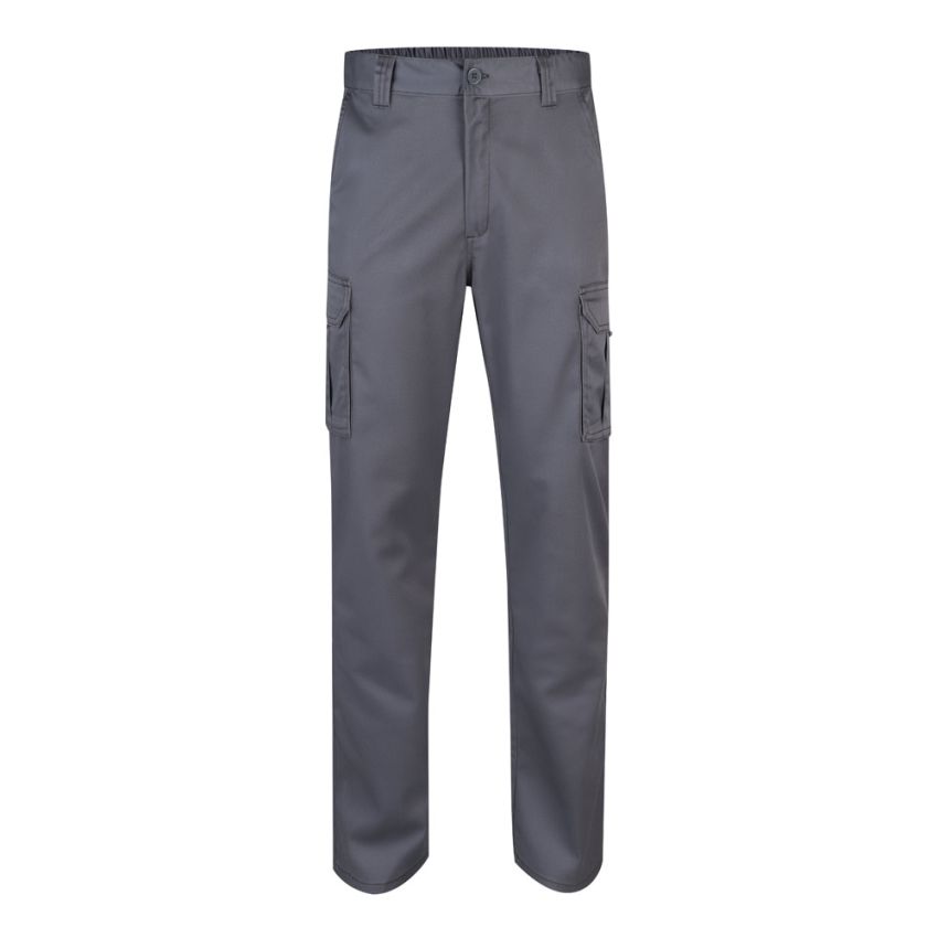 VL LUGH Pantalon stretch multi-poches (240g/m²) en coton (46%), EME (38%) et polyester (16%).