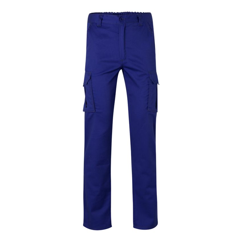 VL LUGH Pantalon stretch multi-poches (240g/m²) en coton (46%), EME (38%) et polyester (16%).
