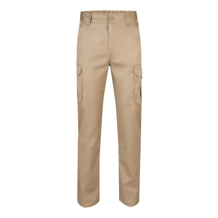 VL LUGH Pantalon stretch multi-poches (240g/m²) en coton (46%), EME (38%) et polyester (16%).