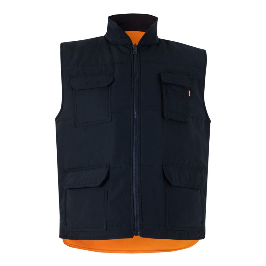 VL DIANA Gilet matelassé (220g/m²), réversible et multi-poches, en polyester (100%), avec fermeture éclair et tirette réversible