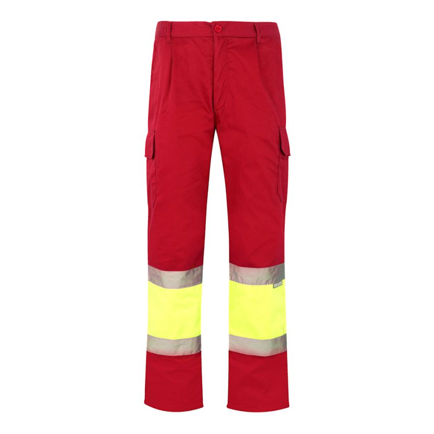 VL ATHENA Pantalon bicolore en sergé (210g/m²), doublé, multipoches, en coton (20%) et polyester (80%).